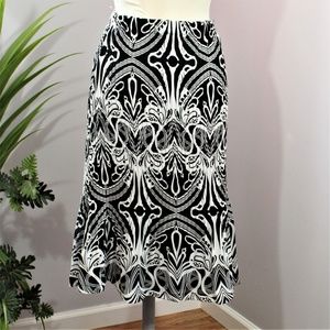 Allison Taylor Midi Skirt w/Pleats & Flare Bottom
